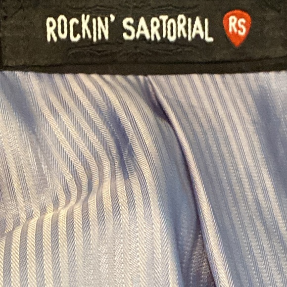 Rockin Sartorial  Roma Classic 2 Button Suit Black  Size 36 S - Picture 10 of 15